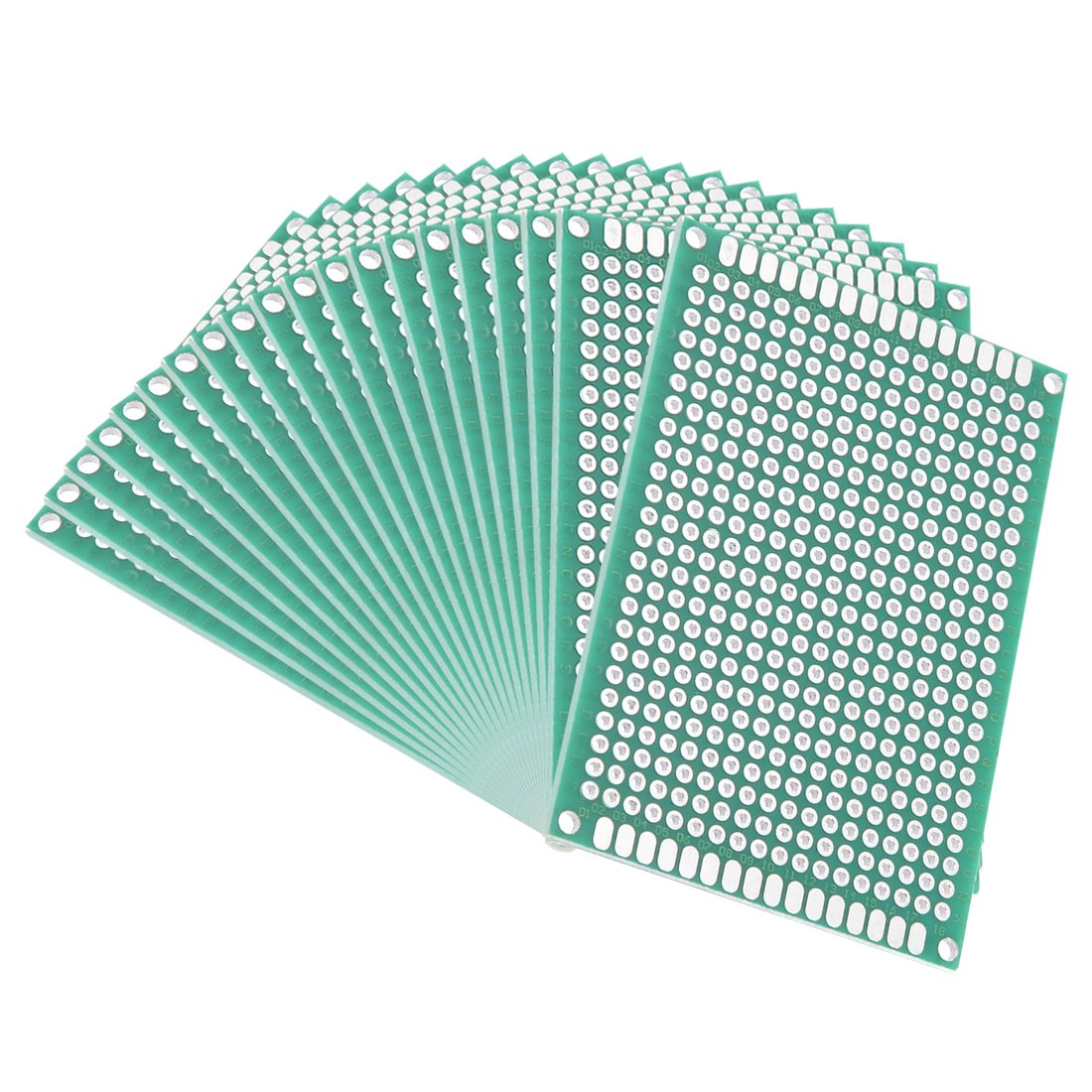 Sourcingmap 20pcs 5x7cm Double Sided PCB Board Universal Printed Circuit Proto Board for DIY Soldering Electronic Projects Practice Test Circuit