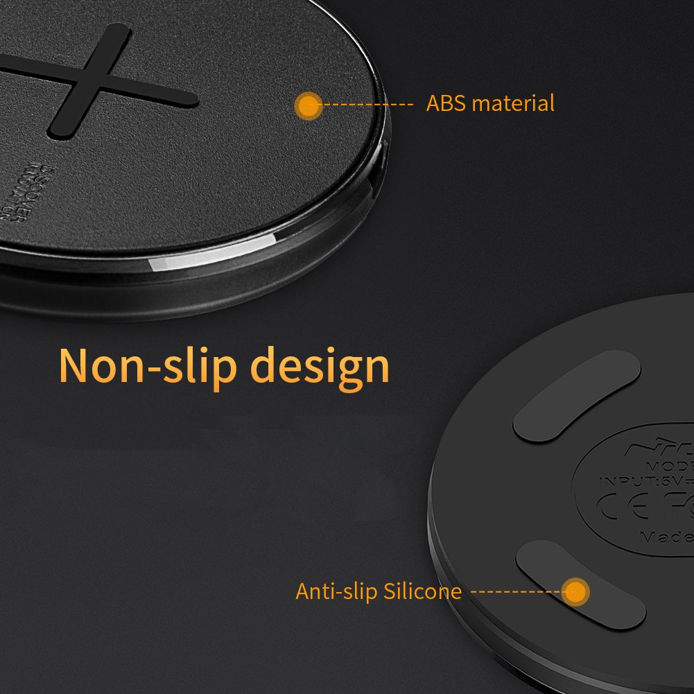 Nillkin Wireless Fast Charger Qi Wireless Charging Pad 10W Mini Ultra Compact Compatible iPhone X/iPhone 9/iPhone 8/ Samsung Galaxy s9/S9 Plus/S8/S8 Plus Up 80% Charge Conversion