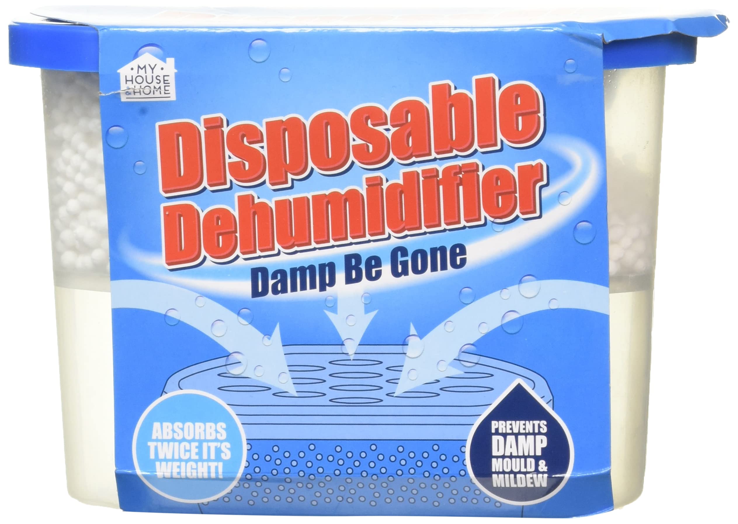 Blue Calcium Chloride Crystals Interior Dehumidifier, (500 ml) 1 Count - Disposable, Ideal for Wardrobes, Cupboards, & More