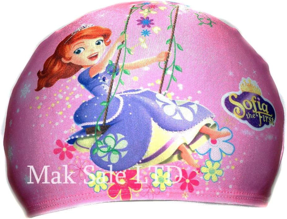 Cartoon Kids Fabric Swimming Hat Swim Cap 2-10 years Princess Sofia