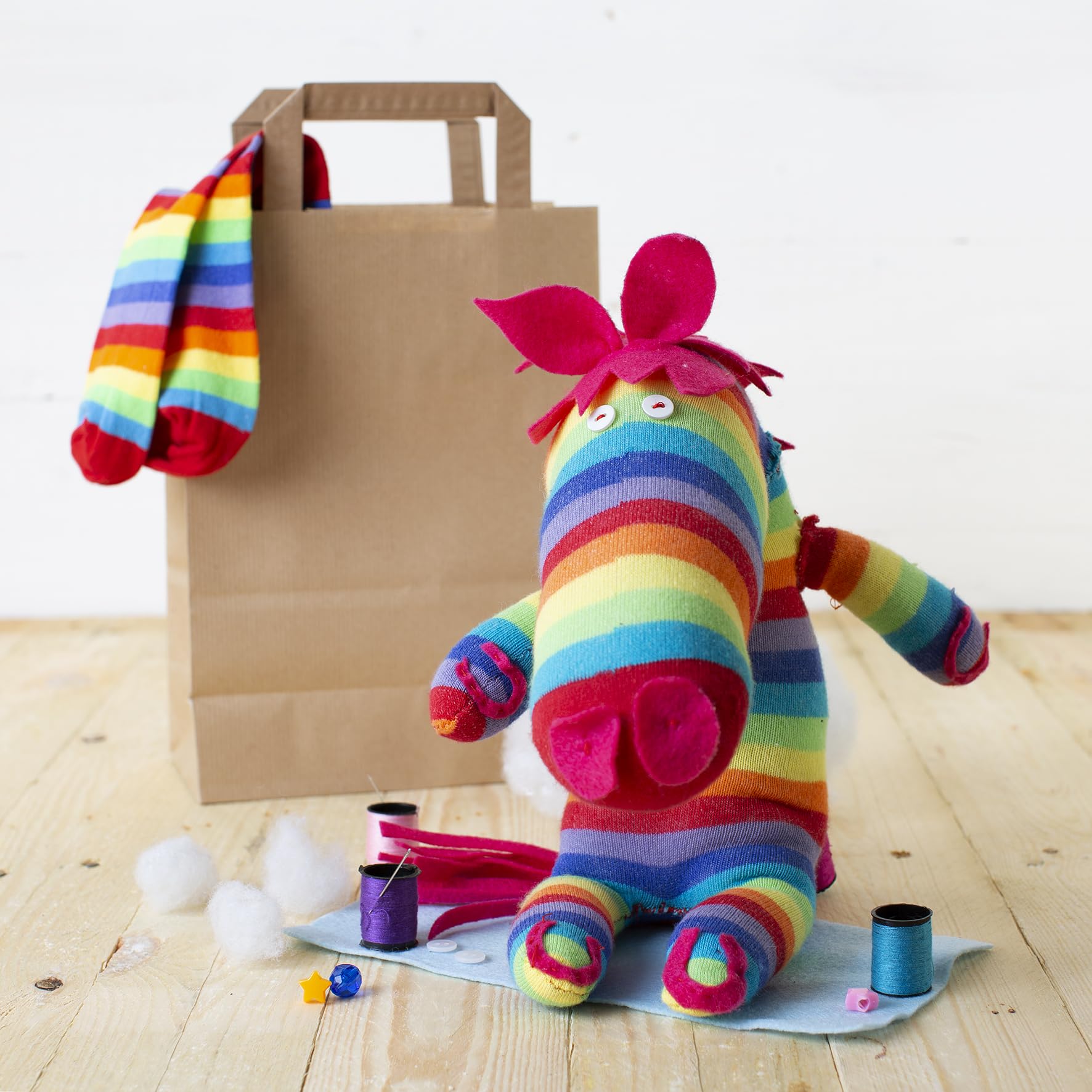Sock Pony Craft Kit - Complete Craft Kit to Create Your Own Horse