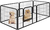 Yaheetech 6 Panel Dog Playpen 60 cm Tall Heavy Duty Metal Fence Indoor Outdoor