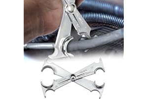 BESTMOY Scissor Fuel Line Disconnect Tool, 4-in-1 Fuel Filter Tool for Quick Disconnection, Suitable for Various Vehicle Models, 3/8, 1/2, 5/8, 3/4 Inch