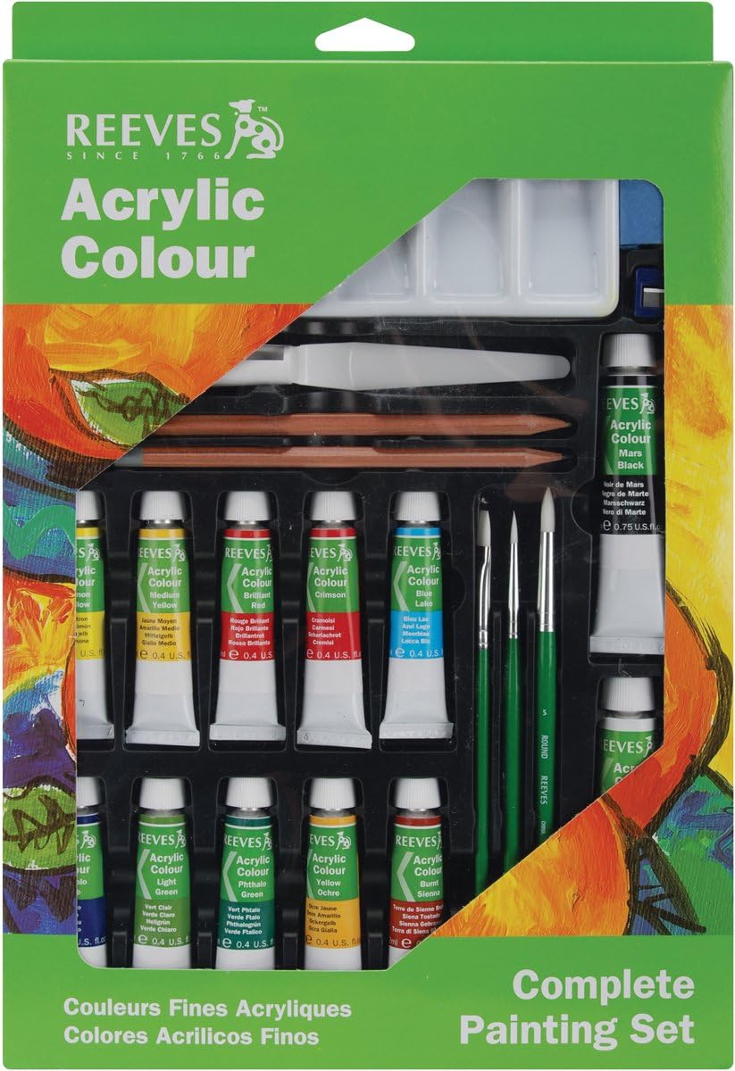 Reeves Acrylic Colour Complete Painting Set Amazon.co.uk Toys & Games