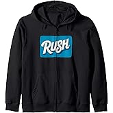 Blue Rush Motto Look Zip Hoodie