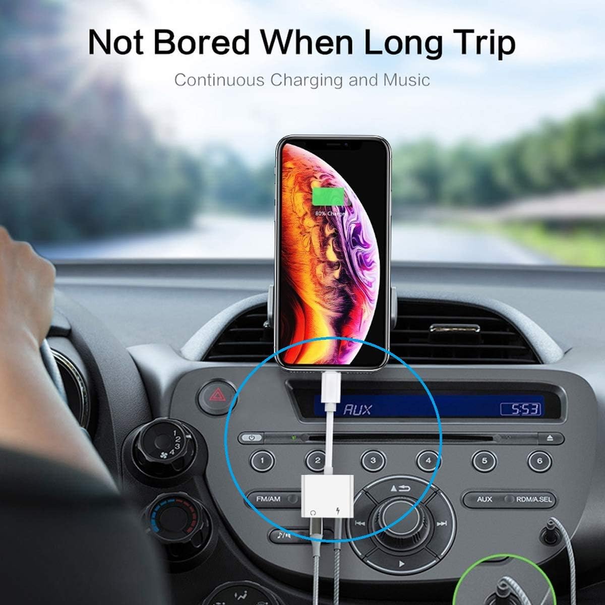 2Pack Lightning to 3.5mm Headphones Jack Adapter for iPhone,[Apple MFi Certified] 2 in 1 Charger + Aux Audio Splitter Dongle Adapter for iPhone 7/7Plus/8/8Plus/11/X/XR/XS Support All iOS System: Electronics