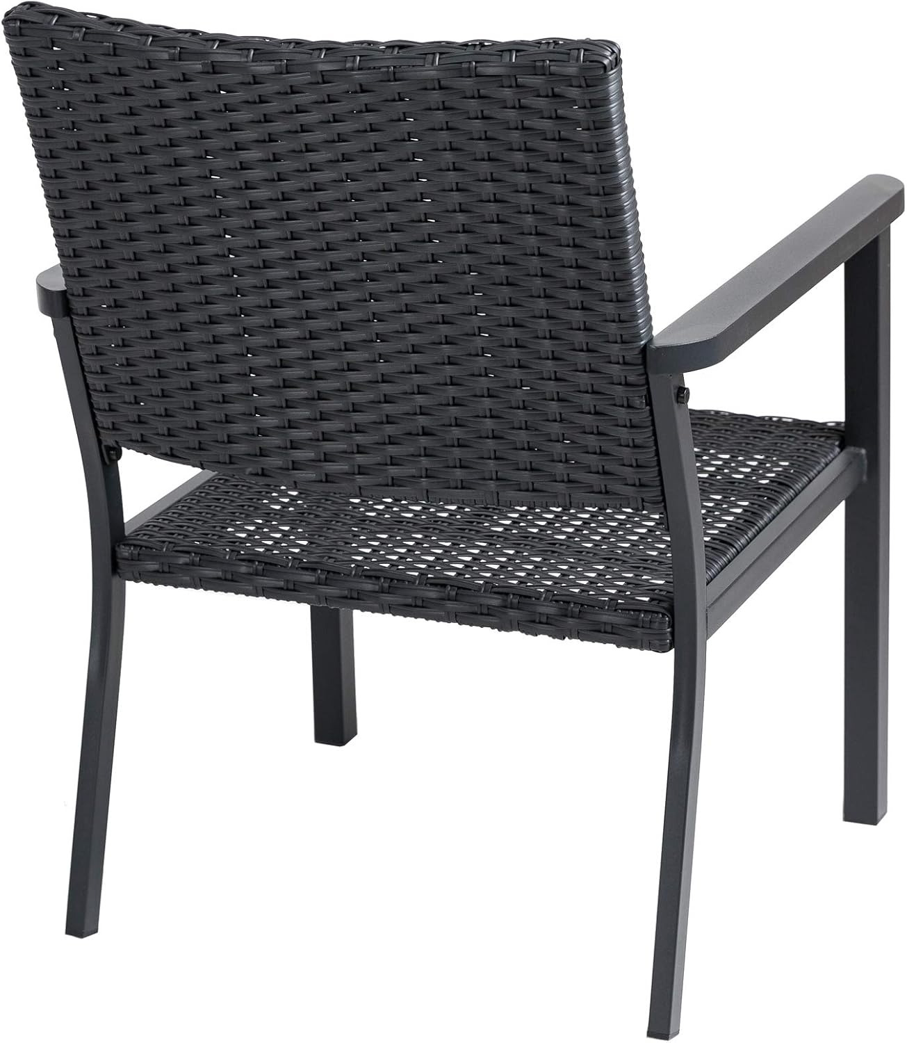 C-Hopetree Patio Lounge Chair for All Weather Outdoor use with Hand Woven Black Wicker and Frame: Kitchen & Dining