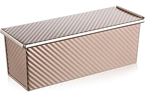 OSALADI Large Metal Bread Box Lid 750g Extended Rectangular Loaf Pan for Baking Toast and Pound Cake Bread