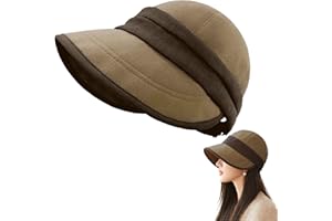HUABLO Womens Elegant Wool Hat, Felt Hat, Ponytail Sun Hats for UV Protection, Packable Adjustable Cap, Fall Hats with Brim