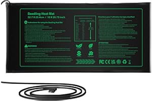 NAMOTEK Seedling Heat Mat, 10" x 20.76" Waterproof Plant Heating Mat, Warm Hydroponic Heating Pad for Indoor Home Gardening Seed Starter,Germination, Greenhouse