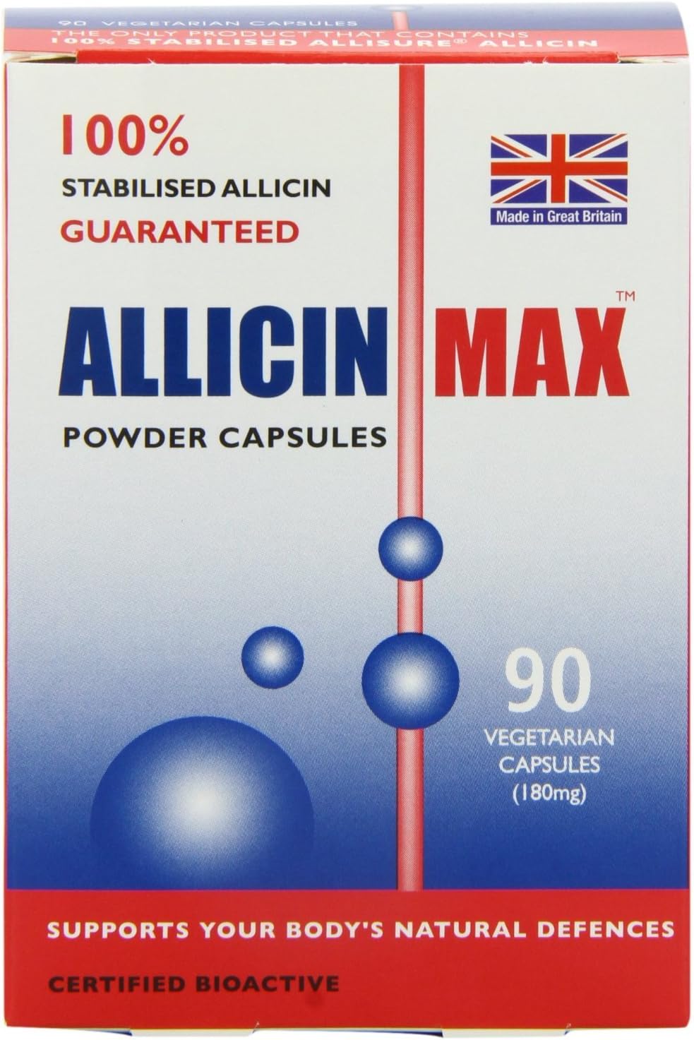 Allicin Max 90 Veg Caps (Pack of 2 - 180 Caps), 90 count (Pack of 2)