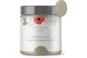 Country Chic Paint - Chalk Style All-in-One Paint for Furniture, Home Decor, Cabinets, Crafts, Eco-Friendly, Minimal Surface Prep, Multi-Surface Matte Paint - Soiree [Beige Taupe] - (4 oz)