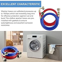 Rubber Washing Machine Hoses 6FT with 90 Degree