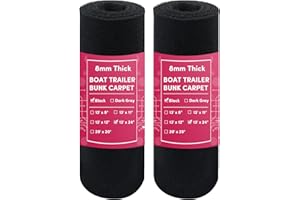 VEITHI Boat Trailer Bunk Carpet Black,24 inch x 13 feet Boat Bunk Carpet Trailer Bunk for Boat Trailers or Jet Ski Ramps (2 P