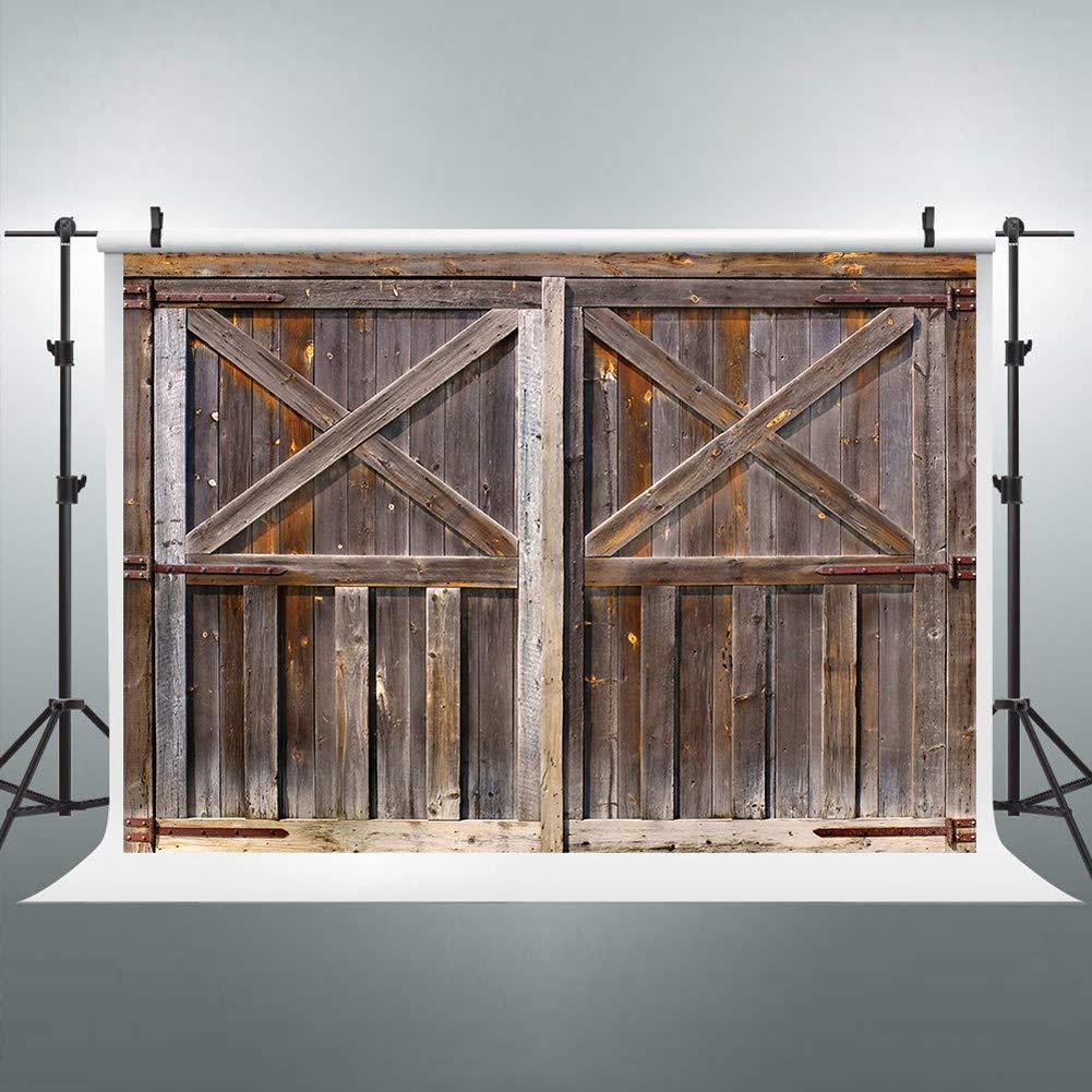 Buy Riyidecor Old Wooden Barn Door Backdrop Farmhouse Western Country