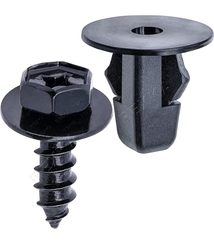 100 Clips De Tuerca Para Revestimiento De Guardabarros Y Molduras Laterales Para Toyota | Woodzdon 90189-06157, Nylon Negro