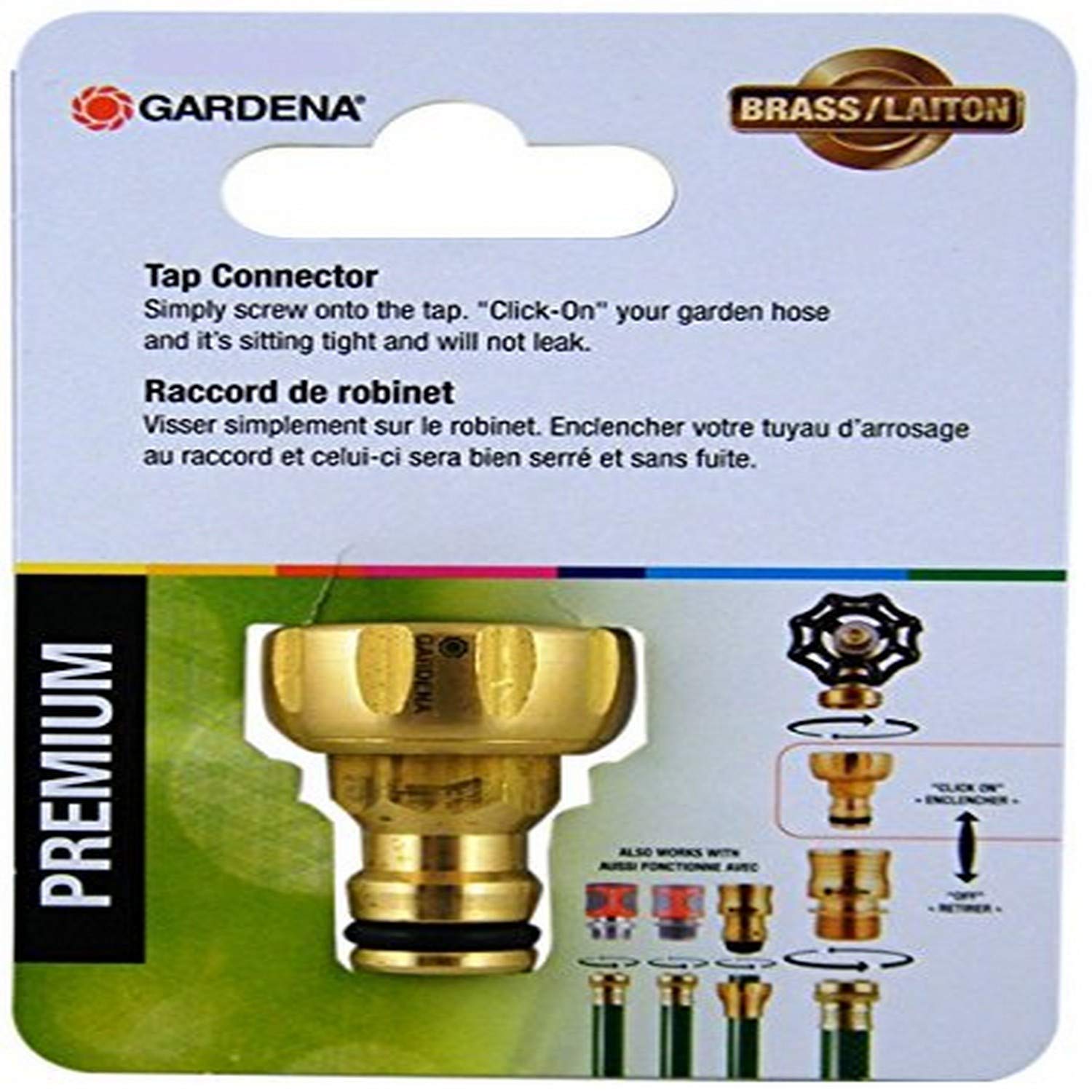 Gardena GBR-3804C Tap Adaptor Brass