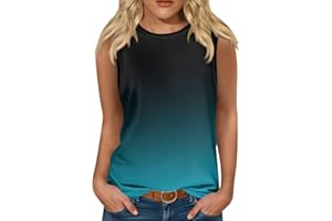 YUTANRAL Womens Tank Tops Loose Fit Sleeveless Summer Tops 2024 Trendy Vacation Dressy Casual Camisole Tops Boho Clothes