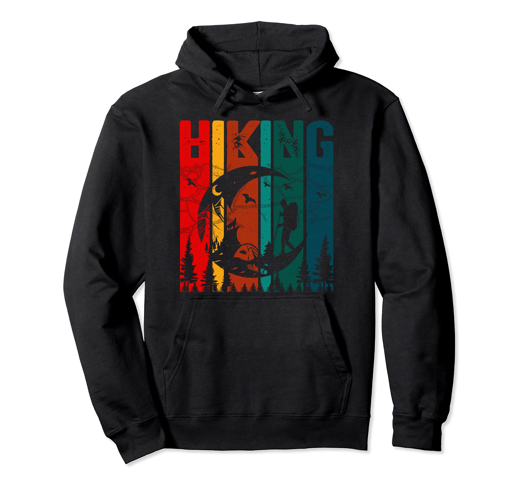 Vintage Sunset Camp Trip - Hiking and Camping Pullover Hoodie
