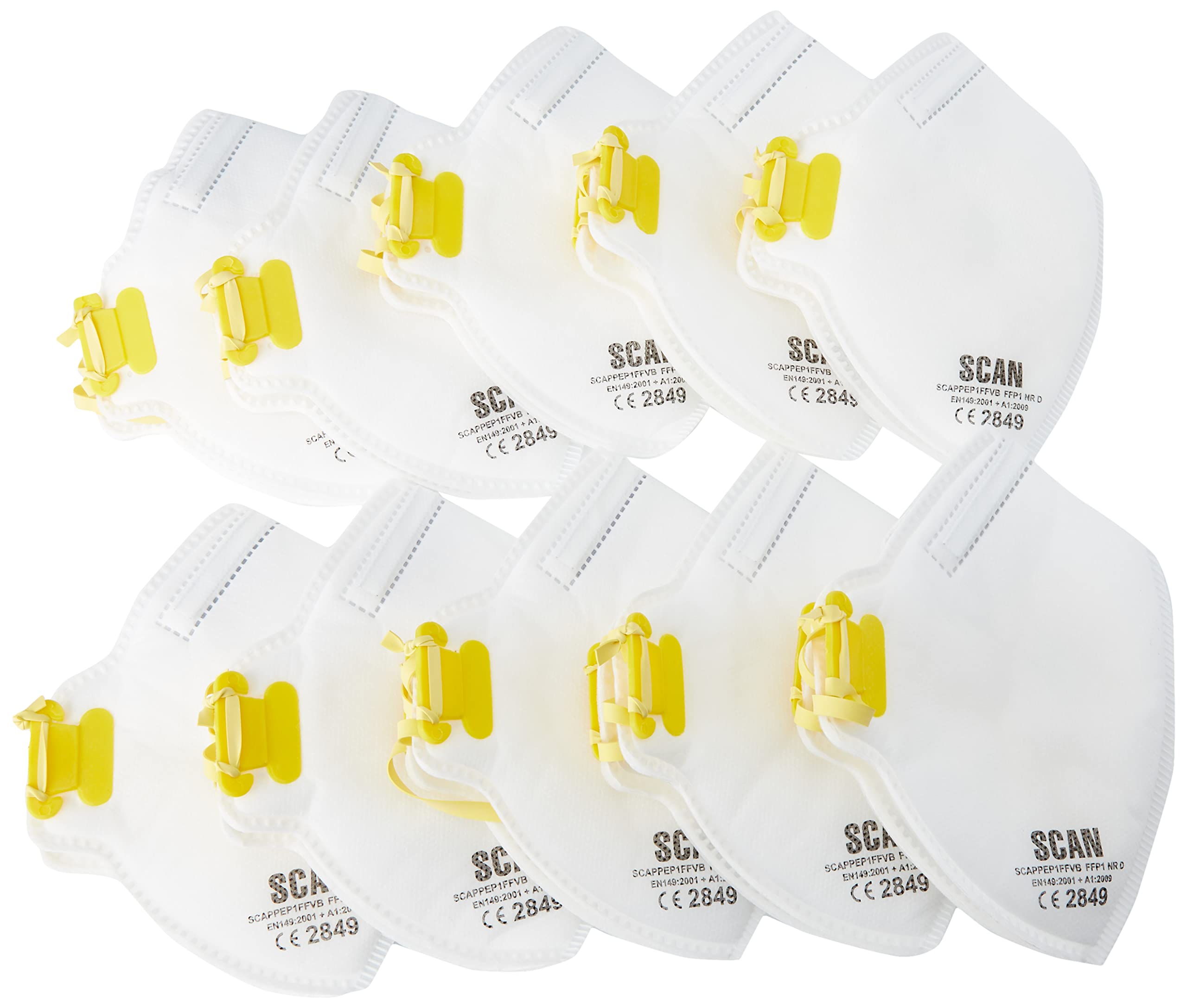 Scan SCAPPEP1FFVB FFP1 Premier Fold Flat Valved Disposable Masks Pack of 10