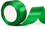 ZSYIULIA 50mm Green Satin Ribbon 22m Thick Gift Wrapping Ribbon
