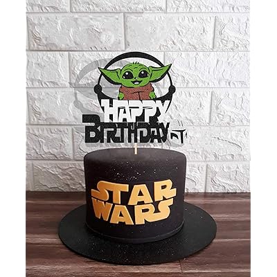 Buy Kapokku Cute Baby Yoda Happy Birthday Cake Topper For Star Wars Crew Theme Cake Decor Children Alien Party Decoration Kid S Birthday Party Decoration Supplies Online In Switzerland B08lv17k5p