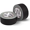 New: Black Gaffers Tape - 2 Pack - 30 Yards & 2 inch Wide - 2 roll Bulk Set Refills case. Multi-Pack Waterproof Gaffer Matte 