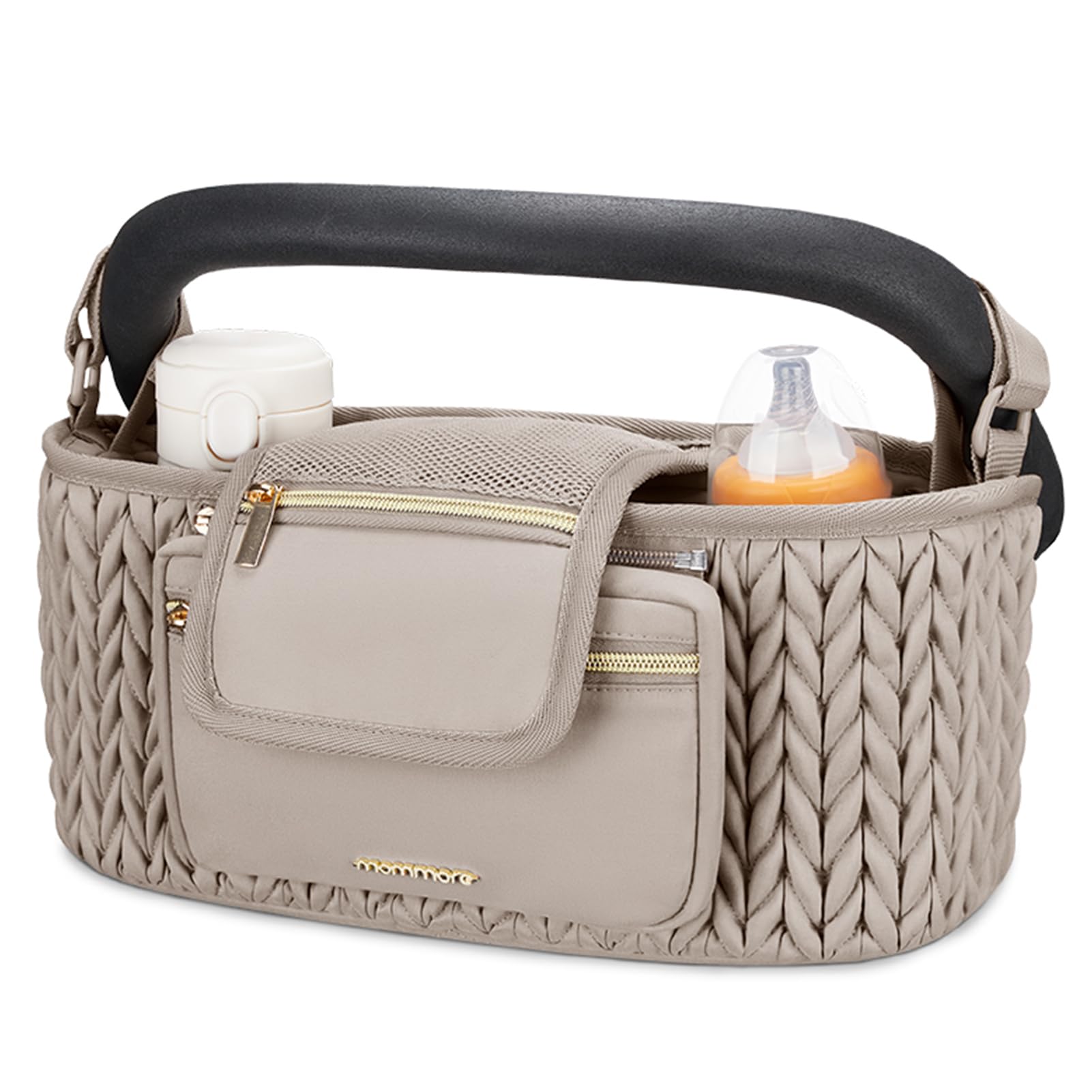 Photo 1 of mommore Stroller Organizer with Insulated Cup Holders, Adjustable Stroller Caddy with Detachable Phone Bag, Stroller Accessories Fits for Uppababy, Doona, Jogger, Britax, Mompush, Bob