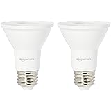 Amazon Basics 50 Watt Equivalent, 3000K White, Dimmable, 15,000 Hour Lifetime, PAR20 LED Light Bulb | 2-Pack