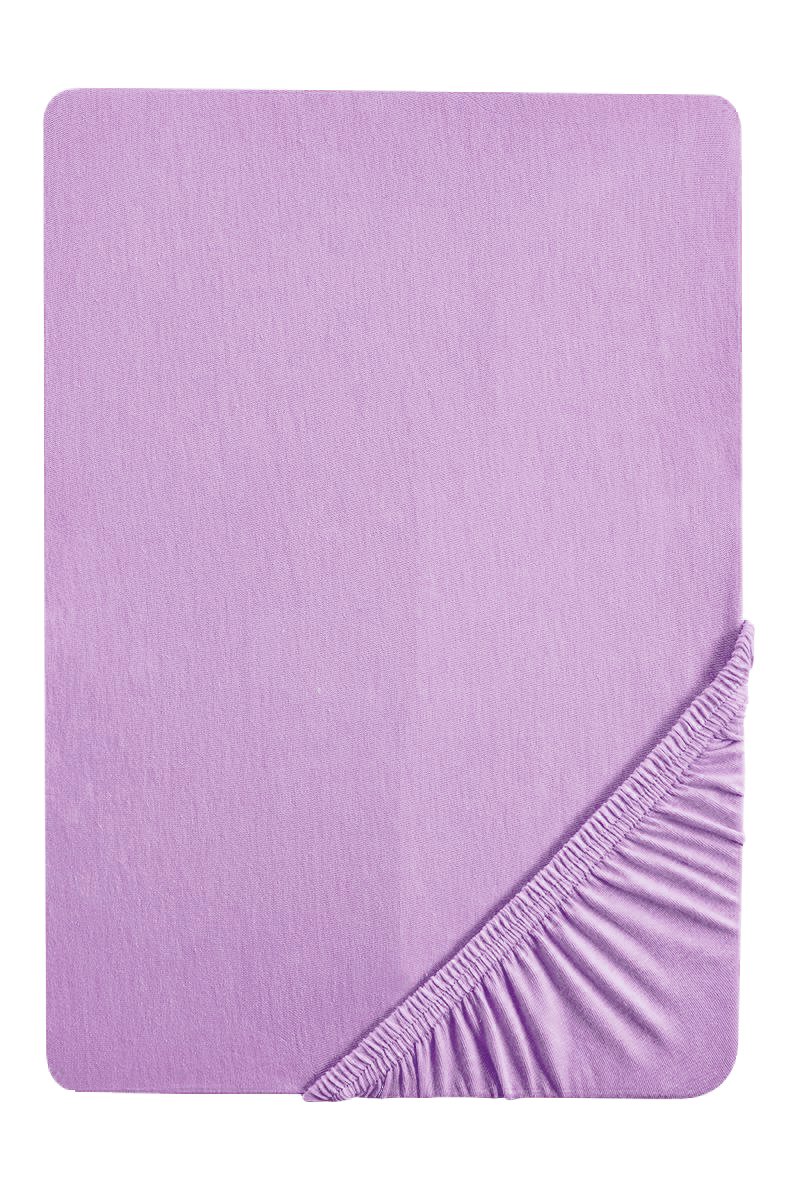 BibernaJersey Stretch Fitted Bed Sheet, violet, 180 x 200 cm - 200 x 200 cm
