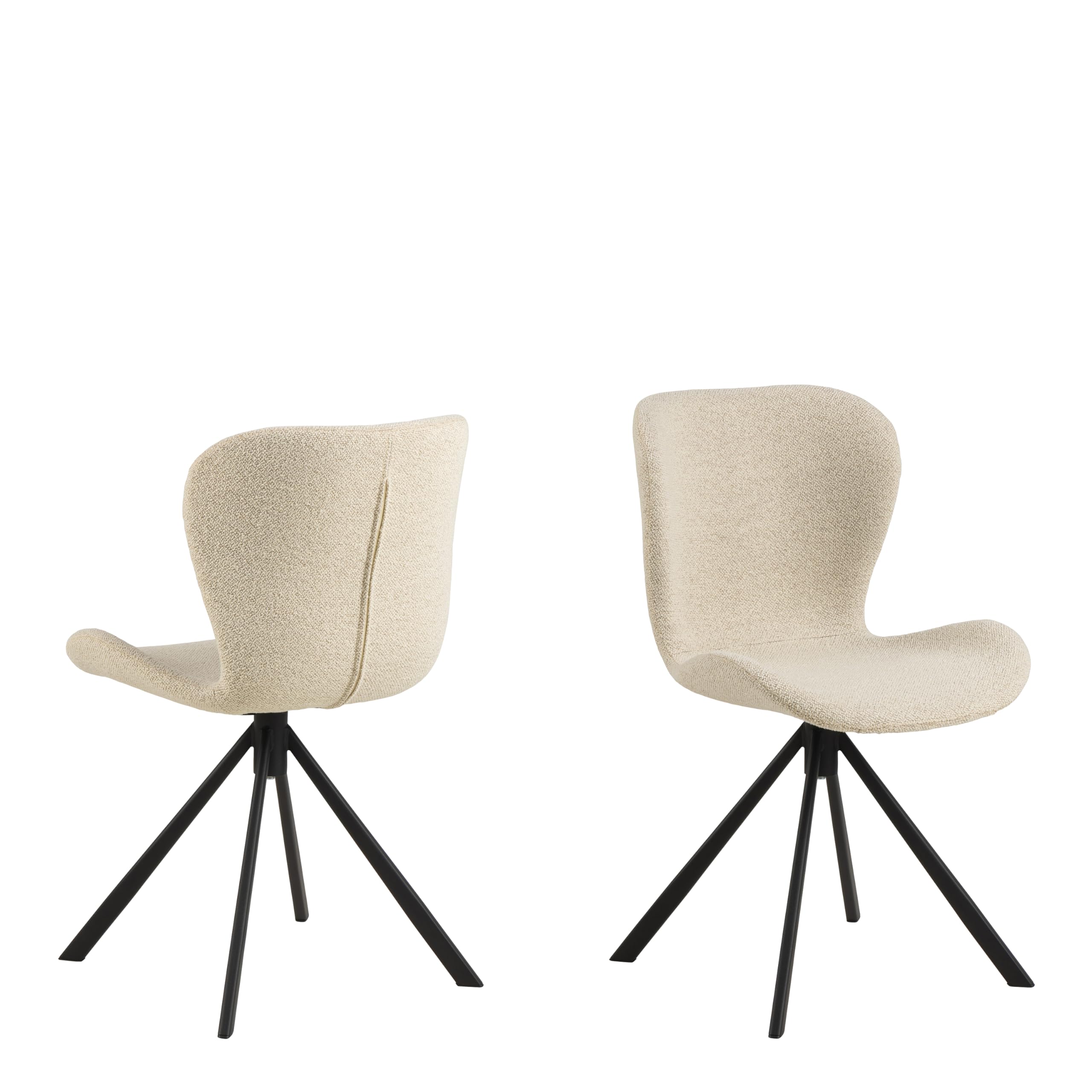 Furniture To Go | Batilda, Cream, Swivel Dining Chairs Set of 2