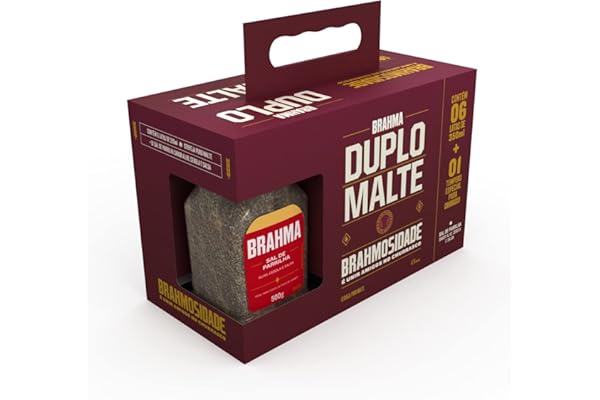 Brahma Duplo Malte KIT 6 LATAS 350ML + 1 UNI SAL DE PARRILLA 500 GRAMAS
