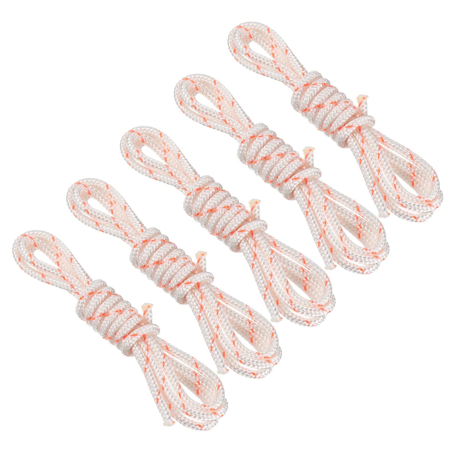 PATIKIL 0.95 Meter Length 2.8mm Dia. Pull Cord Rope, 5 Pcs Nylon Braided Pull Recoil Start Cord Rope for Lawn Mower Chainsaw Trimmer