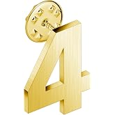 AMITER Personalized 0-100 Number Lapel Pins, 18K Gold Brooch Pin Tie Tacks for Suits, Neckties, Hats, Men &amp; Women