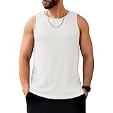 FITMENS Men's Tank Tops Summer Sleeveless T Shirt Casual Ribbed Knit Muscle Basic Tee Shirts
