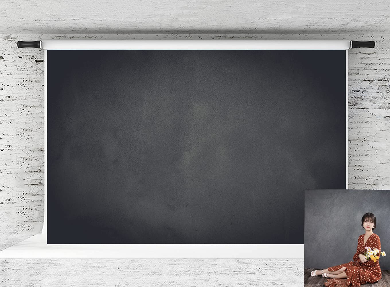 Kate 3x2m Dark Gray Photo Backdrop Grey Photography Backdrop Black Portrait Photography Backdrops Gray Photography Background Props for Studios