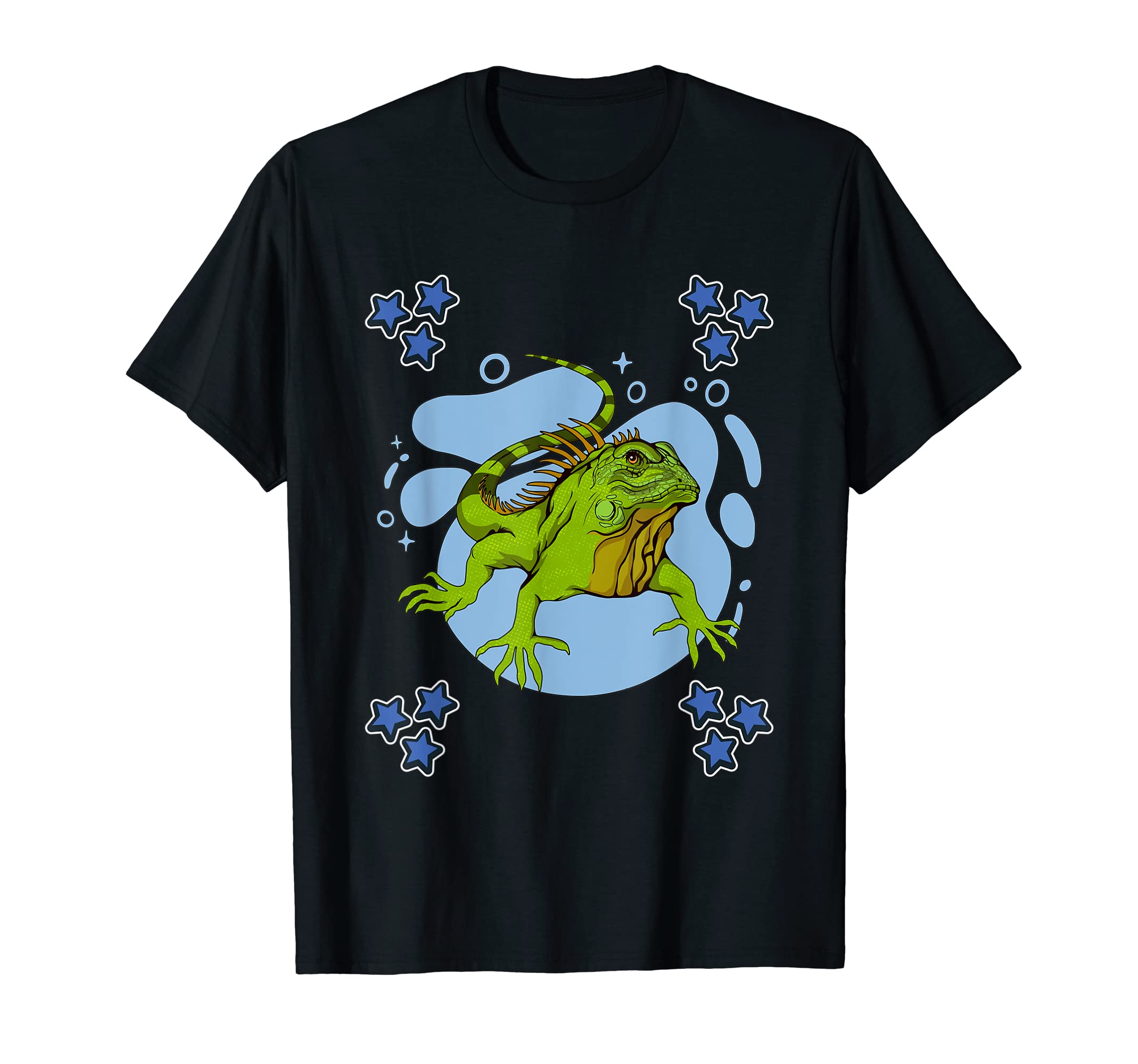 Iguana Blue Design Reptile Stuff Iguanas T-Shirt
