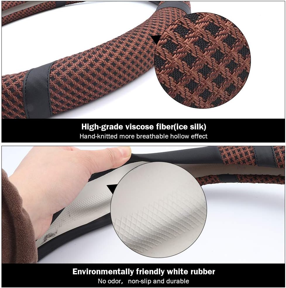 Odorless,Warm in Winter and Cool in Summer VECH Steering Wheel Cover