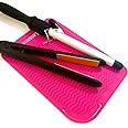 Large Heat Resistant Mat for Curling Irons, Hair Straightener, Flat Irons and Hair Styling Tools 11" x 7.5", Pink