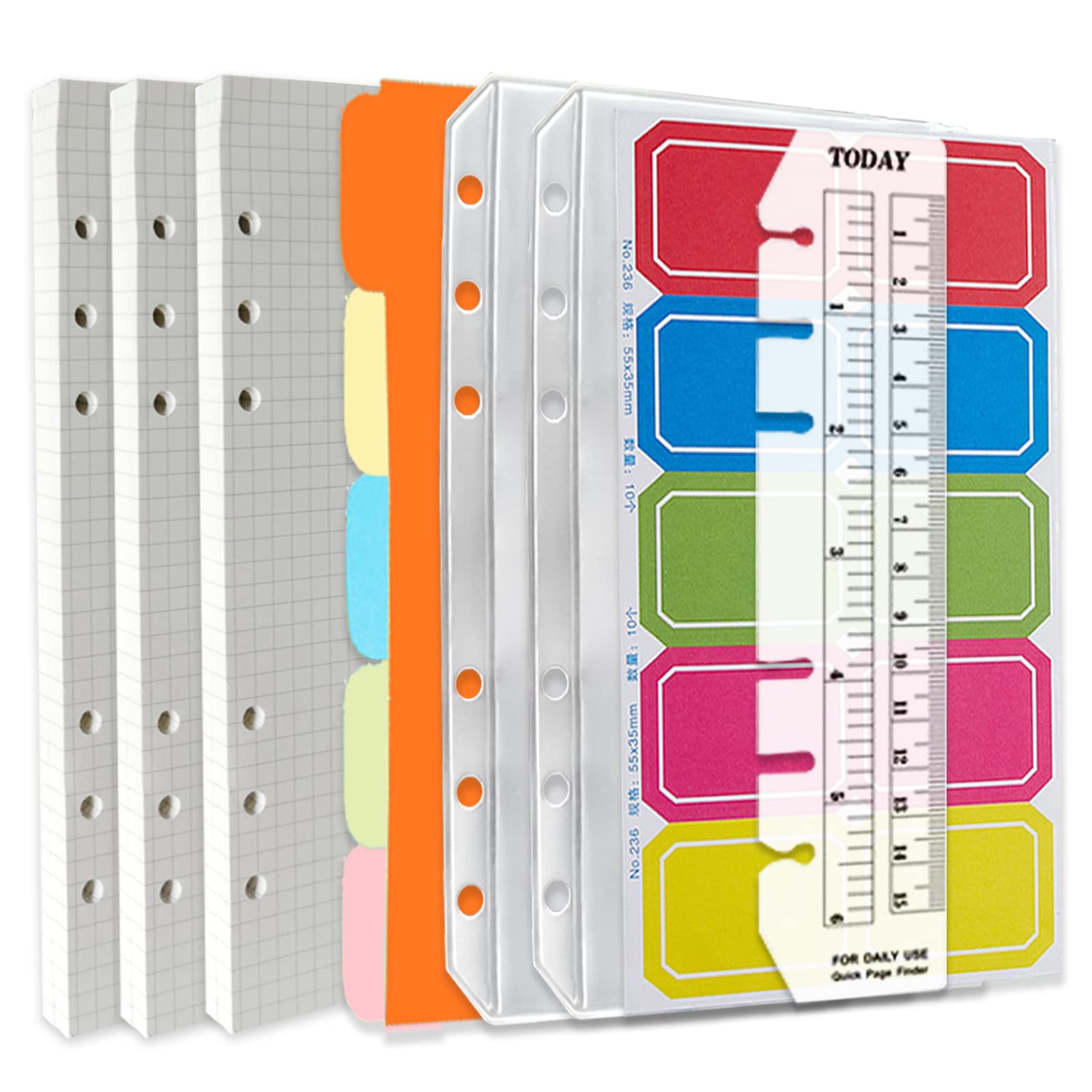 2 Set A6 Binder Dividers Black Plastic Index Divider Jamaica