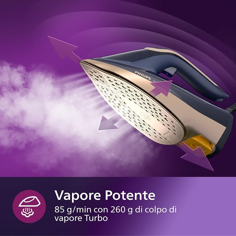 Azur 8000 Ferro da Stiro a Vapore, 3000 W, Colpo Vapore 260g — foto 4 di 7