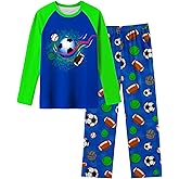 Fiodrimy Boys Pajamas Big Boys Pjs Set Long Sleeve and Pants Jammies 2 Piece Boys Sleepwear Lounge Clothes Size 8-14