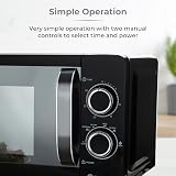 Tower T24042BLK 800W Manual Microwave 20L Black & Chrome - 6 Heat Settings view 5