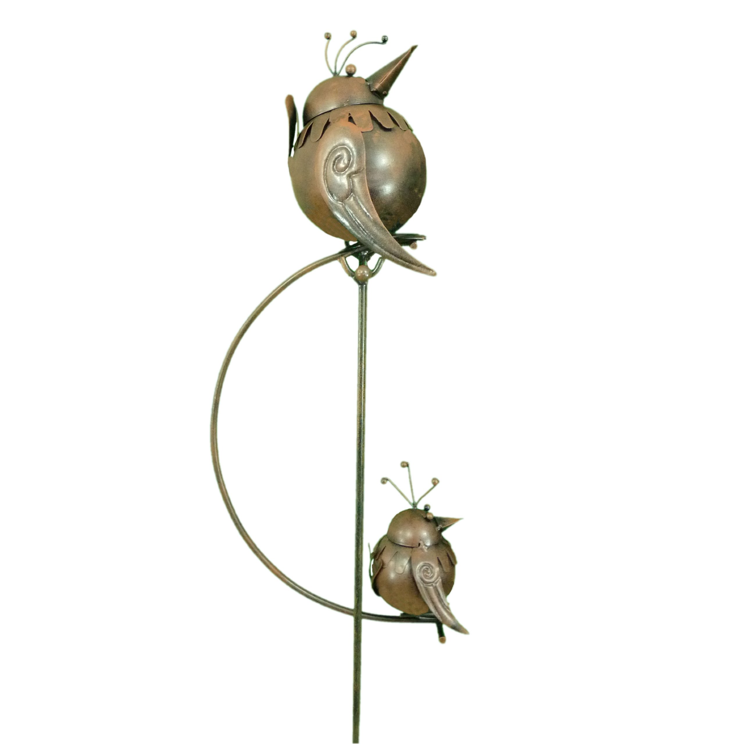 east2eden Rocking Balancing Big & Small Birds Metal Garden Wind Spinner