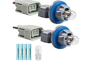 Rear License Plate Light Socket with Wire Pigtail&Bulbs Compatible with Ford F150/F250 2004-2021 Escape Expedition Explorer R