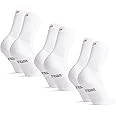 DANISH ENDURANCE Crew Socks for Women & Men, Performance Tennis Socks, Cushioned Athletic Socks, 3 or 6 Pairs