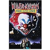 HITOTO Horror Movie Killer Klowns from Outer Space Cover Poster Canvas Art Poster and Wall Art Hanging Decor for Modern Famil