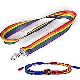 HARACRAFT Pack of 2 LGBTQIA+ Accessories, Infinity Love Bracelet and Matching Rainbow Lanyard, Pride Month Gift Set, Things Stuffs for LGBTQIA Community (LGBT)