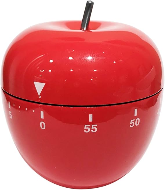 OGGI Apple Kitchen Timer 60Minute Mechanical Kitchen Timer, Cute
