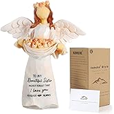 Kohehe Sisters Gifts,5.12" Angel Figurine Gifts to Best Friend,Birthday Gifts for Sister from Sister,Sisters Gifts for Women on Birthday and Sister's Day